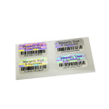 custom hologram Security barcode sticker/l label printing